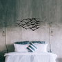 Wallity Herd Of Birds Escultura de pared de metal Negra